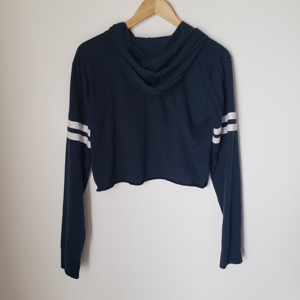 Hollister | Cropped Hoodie Sweater Graphic Tee - Picture 3 of 4